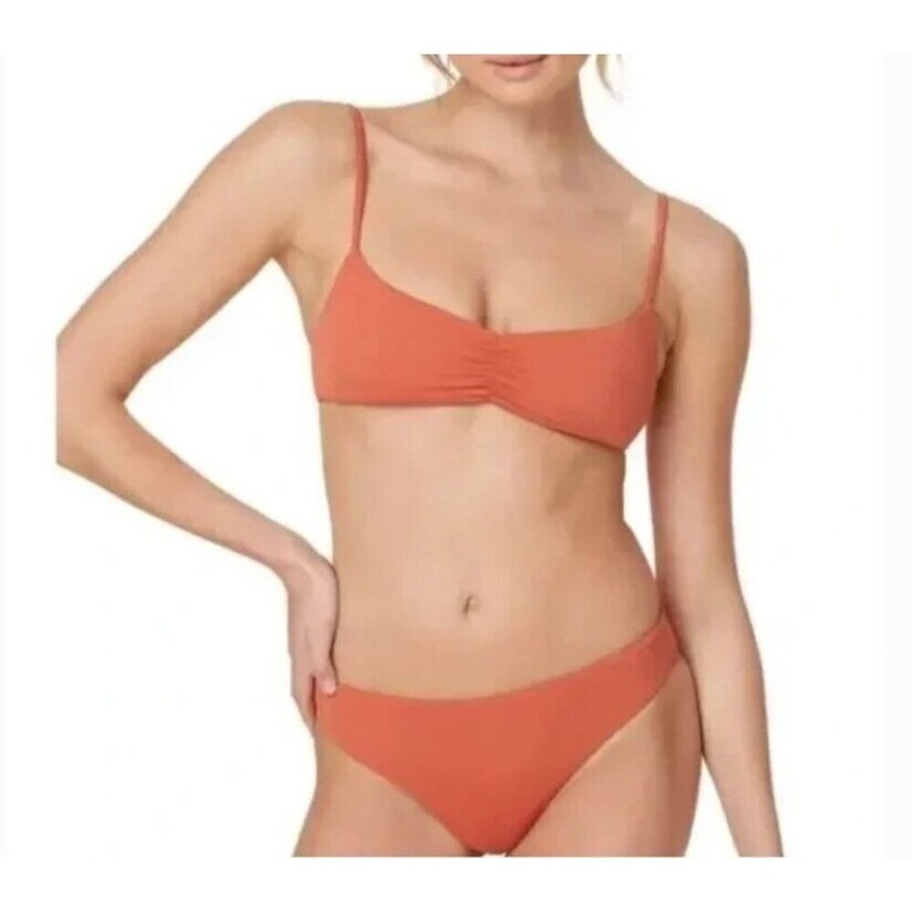 Andie Women's L 2-Piece Set Symi Top & Bottom Cedar Terra Cotta NWT 9577‎
